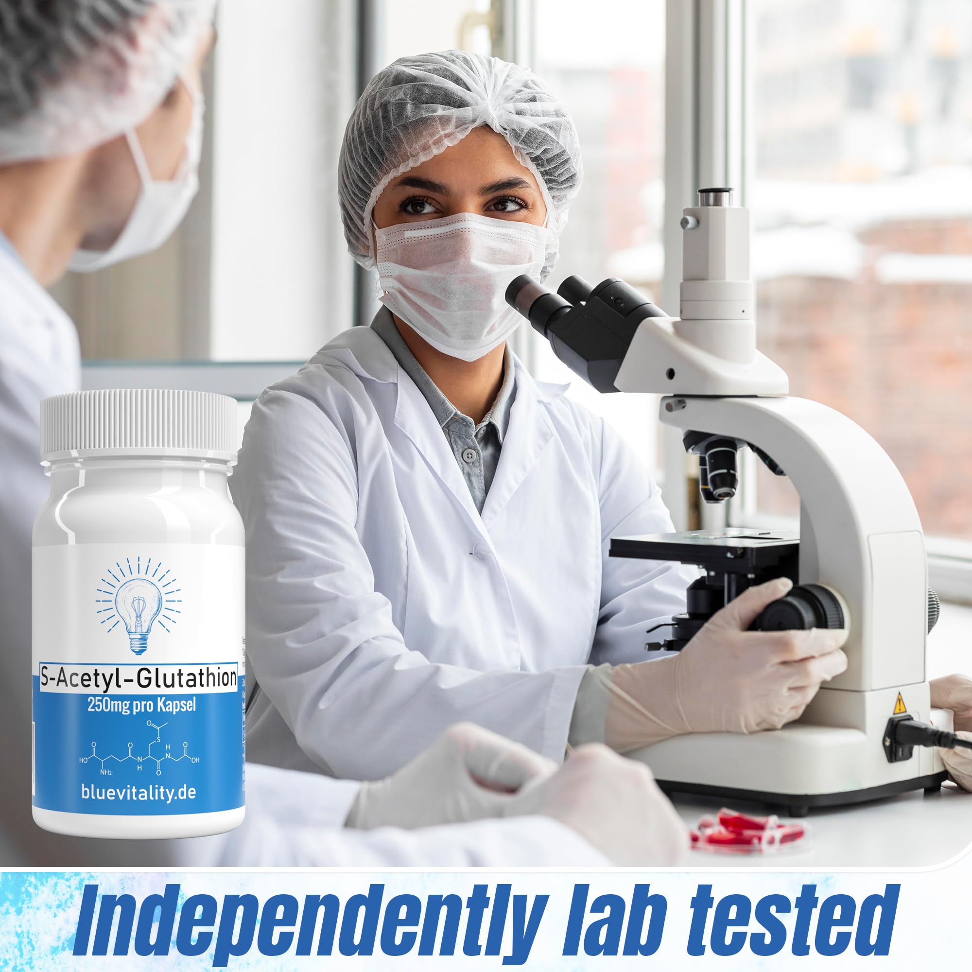S-Acétyl Glutathion | 250 mg par gélule | 60 gélules | hautement dosé & stabilisé | Haute biodisponibilité | végan & testé en laboratoire