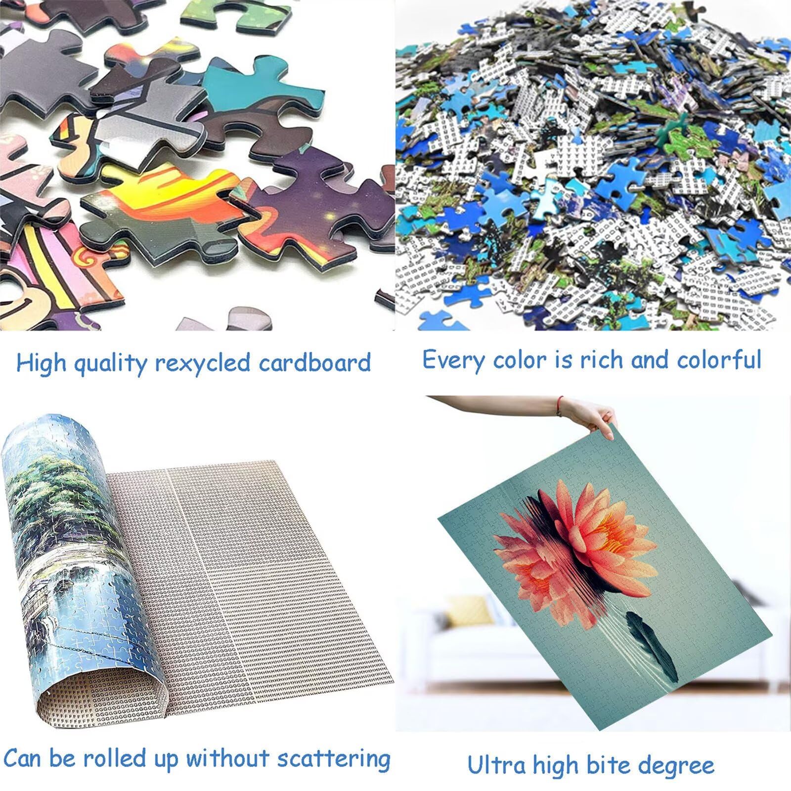 Puzzle 3000 elementów lotosu puzzle dla dorosłych kwiaty 122 x 81 cm Unikalne rzemiosło klasyczne 3D drewniane układanki do rodzinnych gier aktywnych, układanka do samodzielnego wykonania nawet do
