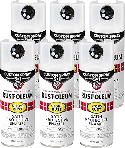 Vista 75 de Rust-Oleum 376885 Pintura en aerosol 5 en 1 personalizada para prevención del óxido, 12 onzas, transparente brillante