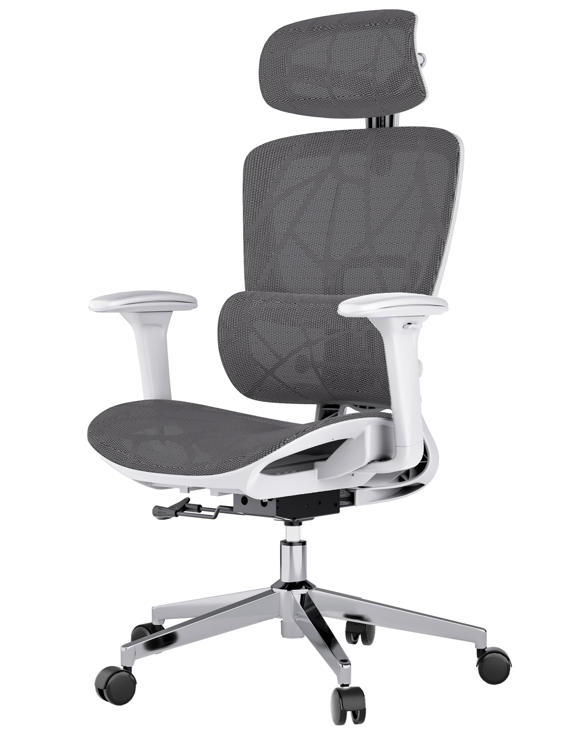 Hadwin Ergonomic Office Chair, Swivel Mesh Computer Chair, 150kg, Grey
