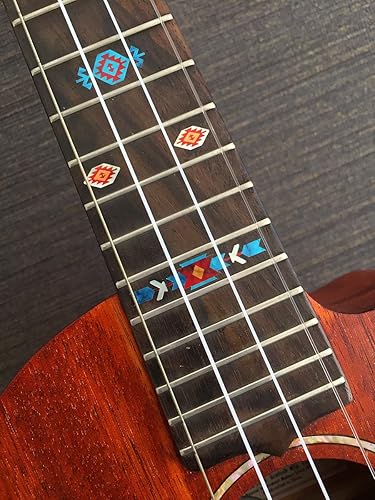 Miniatura 5 de Jockomo - Adhesivo para ukelele con incrustaciones de marca de posición nativo americano (TR)