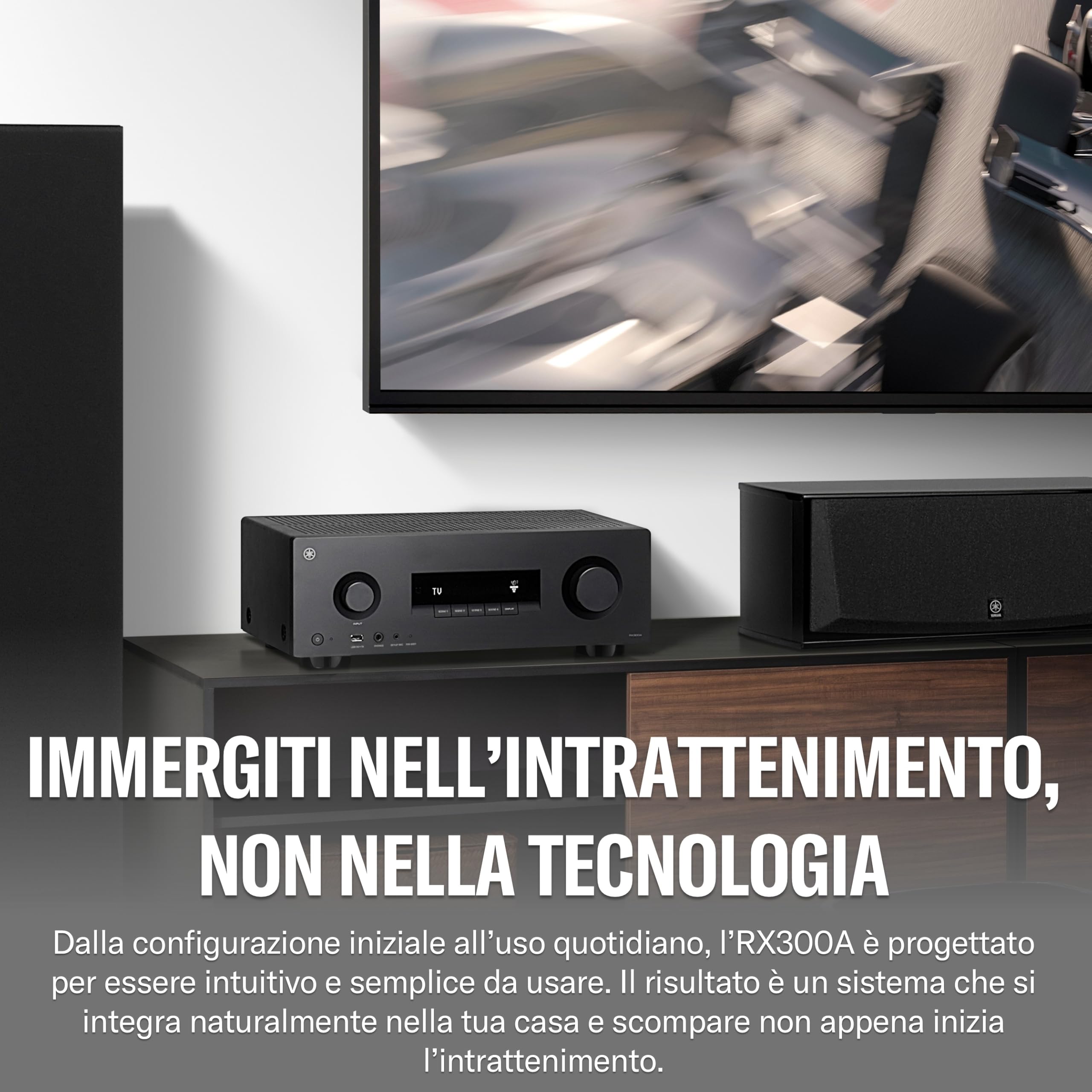 YAMAHA RX300A Sintoamplificatore AV Home Theater 5.2 Canali, Nero