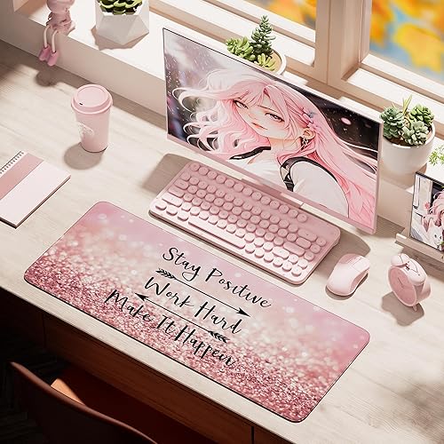 Vista 123 de Alfombrilla de escritorio, alfombrilla grande para mouse de 35 x 15.6 pulgadas, XXL extendida para juegos, con base antideslizante, alfombrilla