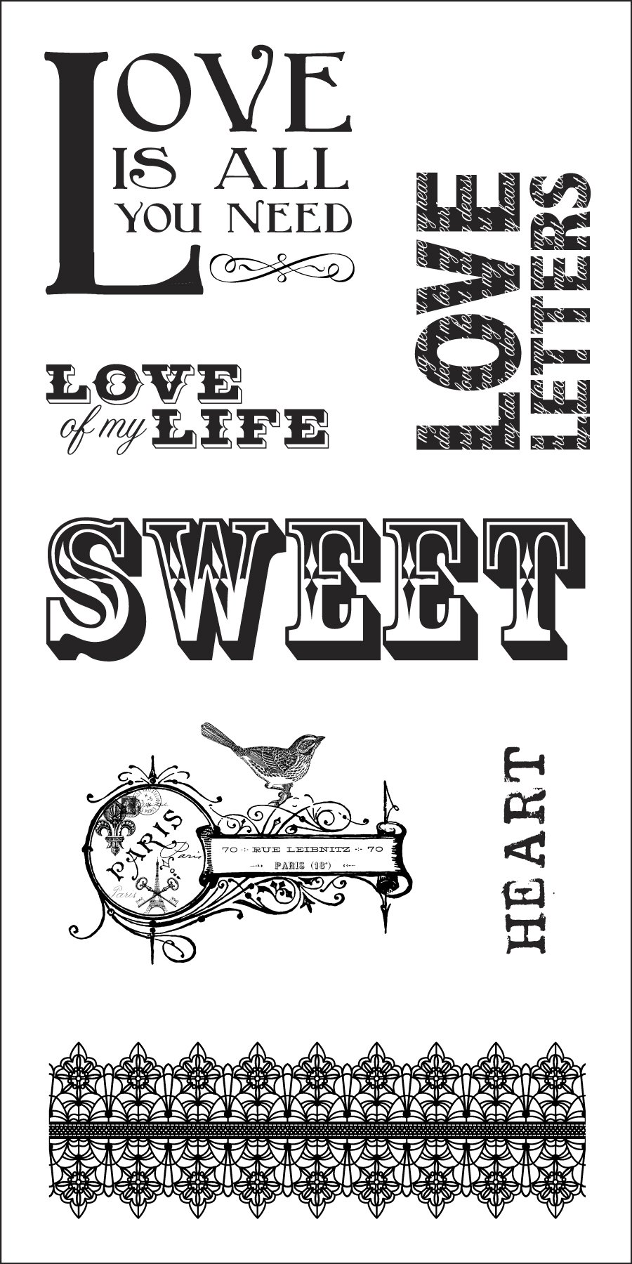 Fiskars Teresa Collins 3"X6" Sheet Cling Stamps-Music Sheet