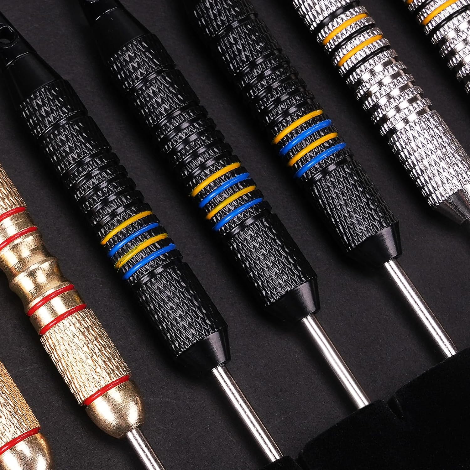 Turnart Darts Metal Tip Set - Steel Tip Darts Darts Set Professional Metal Darts 12 pcs 22/24 Grams Pro Dart Set with Stylish Case Aluminum Shafts Extra 9 Flights