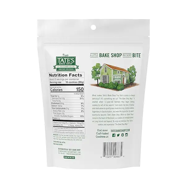 Tate's Bake Shop Tiny Gluten Free Chocolate Chip Cookies, 5.5 oz 13