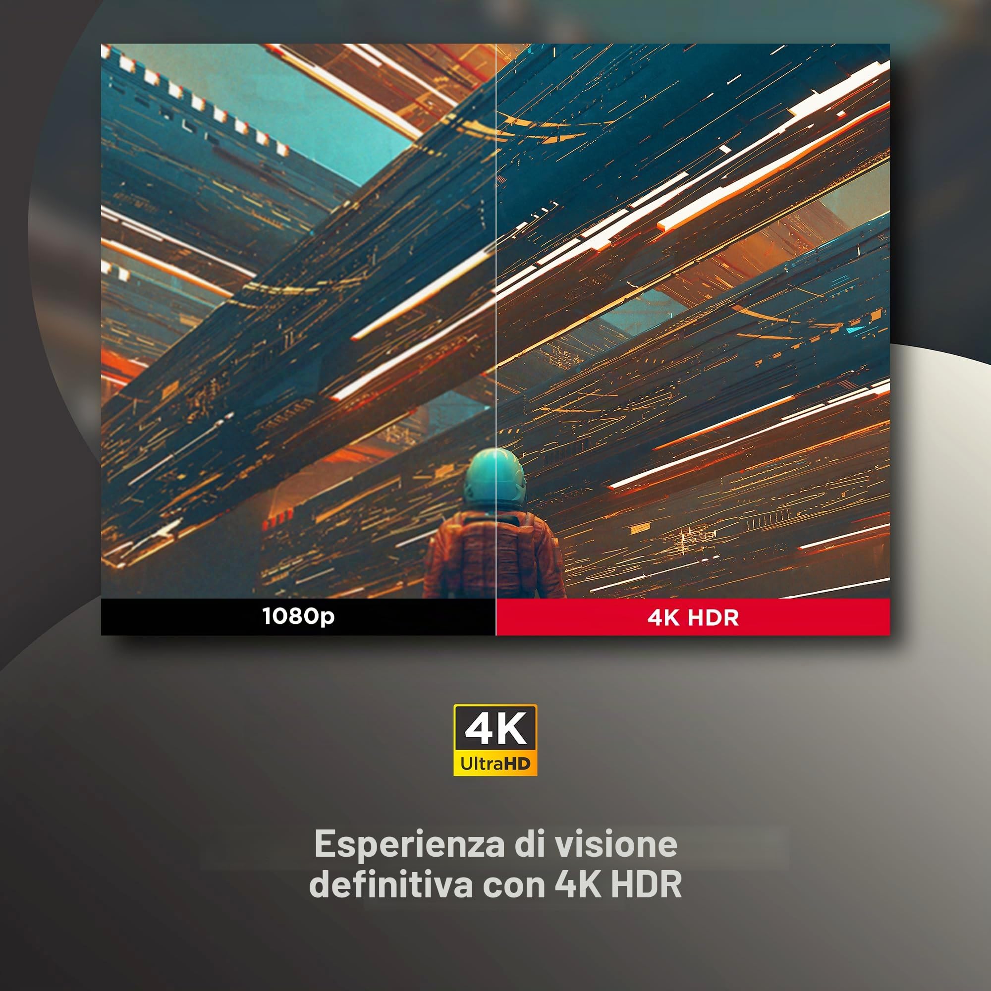 ViewSonic LX720-4K Proiettore Laser 4K UHD con Google TV, 3500 ANSI Lumen, Modalità Gaming 1 ms, HDR/HLG, Zoom ottico 1,3x, Keystone H/V automatico, Home Cinema & Gaming