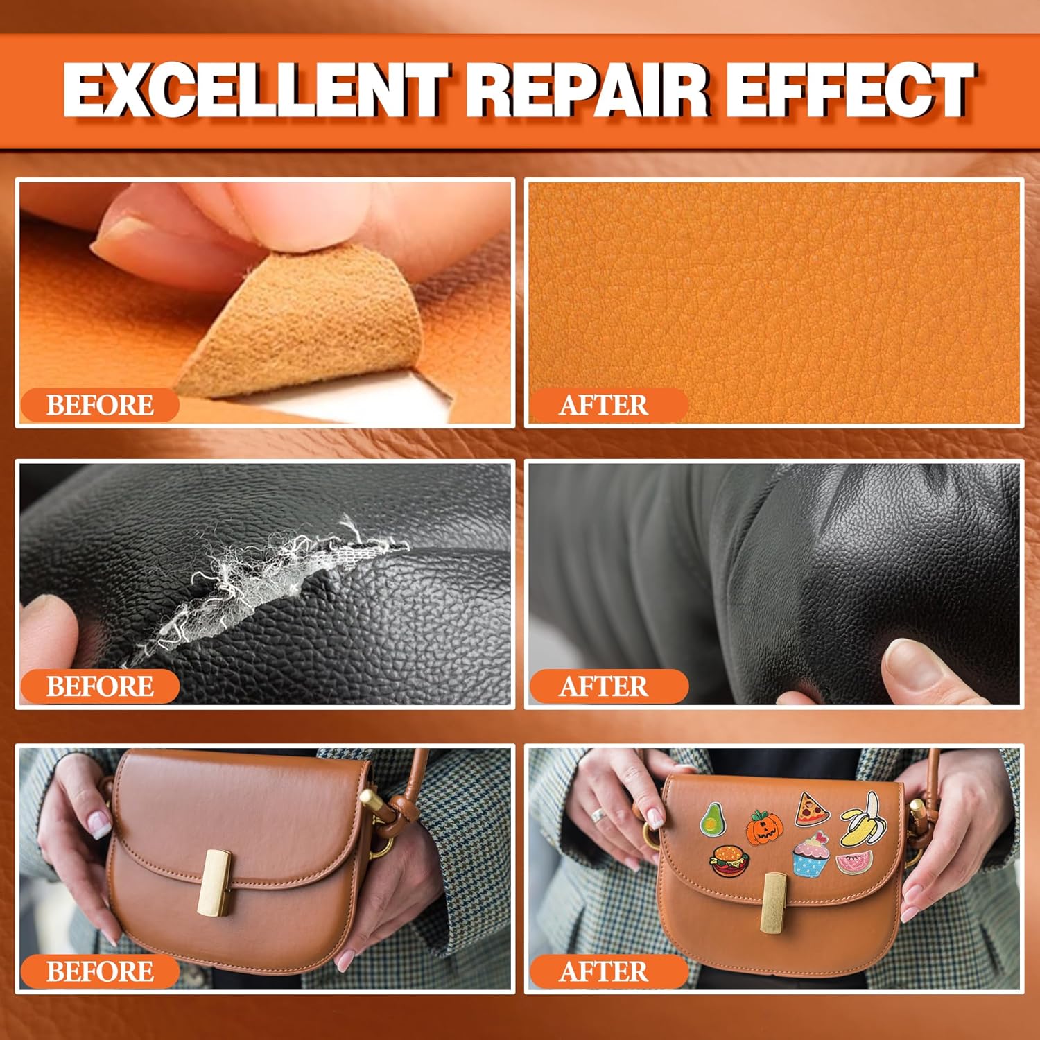 Leather Glue 60ml - Extra Strong, Waterproof & Flexible Adhesive - Fast-Drying Repair Glue for Leather & Vinyl - Ideal for Shoes, Bags, Sofas, Jackets, Car Seats & More
