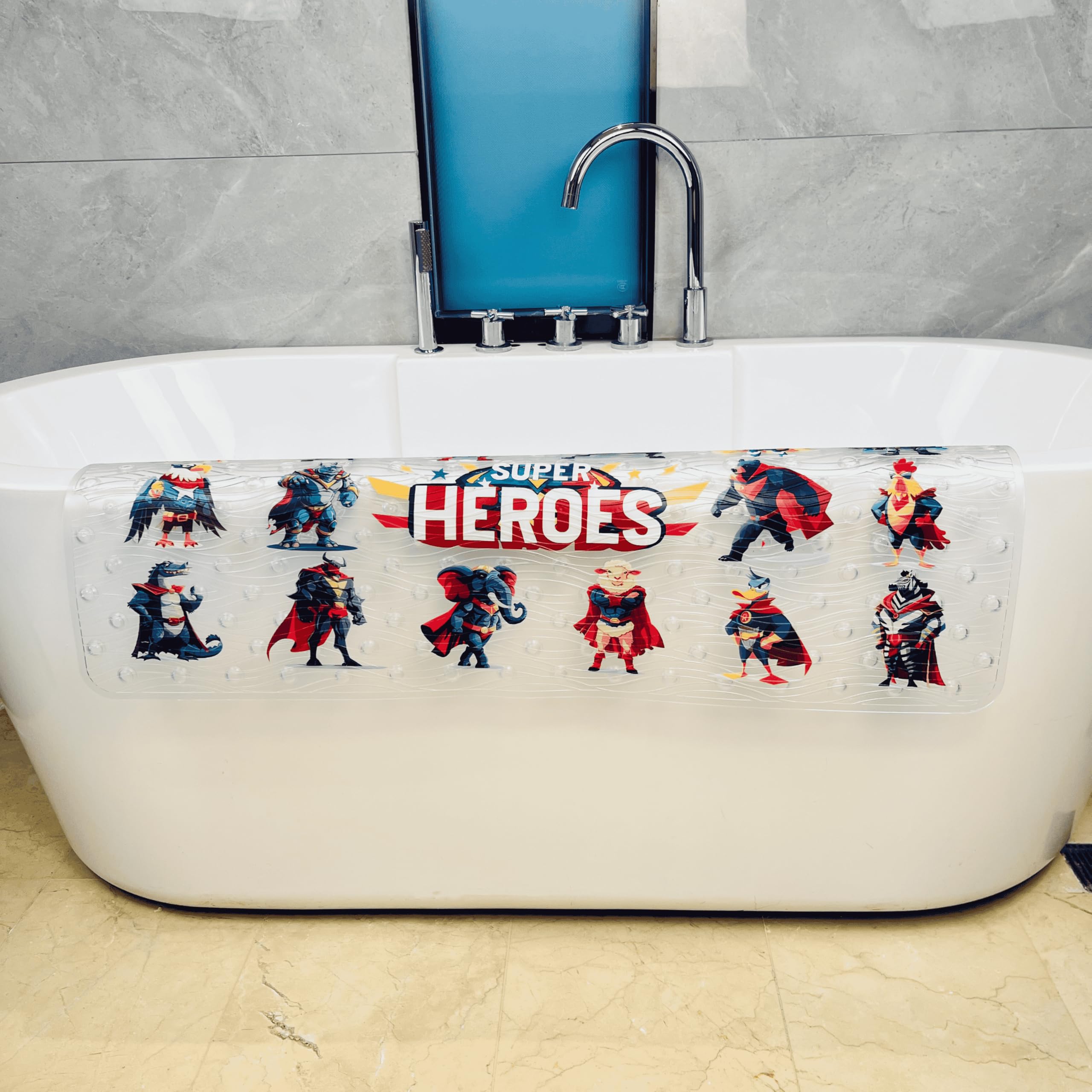 Non-Slip Bath Mat for Toddlers Cartoon Anti-Slip Bathtub Mat, Safe and Fun Kids Tub Mat - Image 2