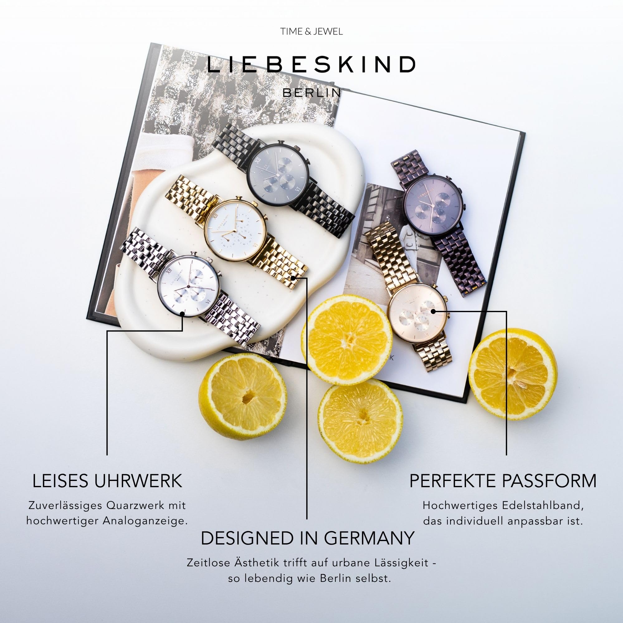 Liebeskind DamenArmbanduhr Multi Zifferblatt Quarz Edelstahl LT-0193-MM