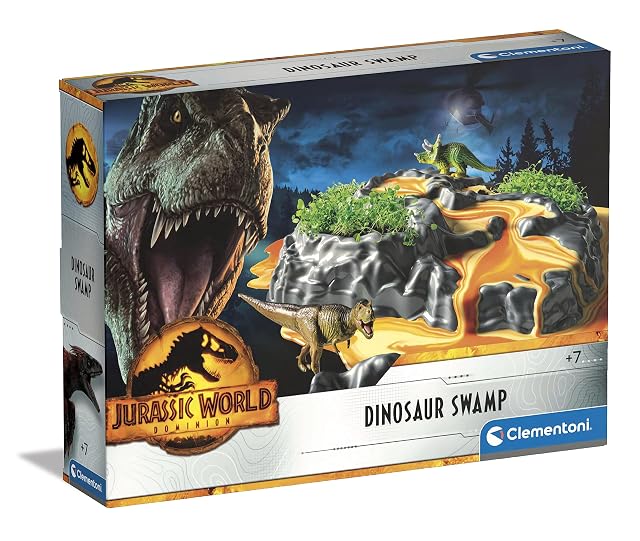 Clementoni - 19206 - Lago de los Dinosarurios Jurassic World - Juego Dinosaurios a Partir de 8 años