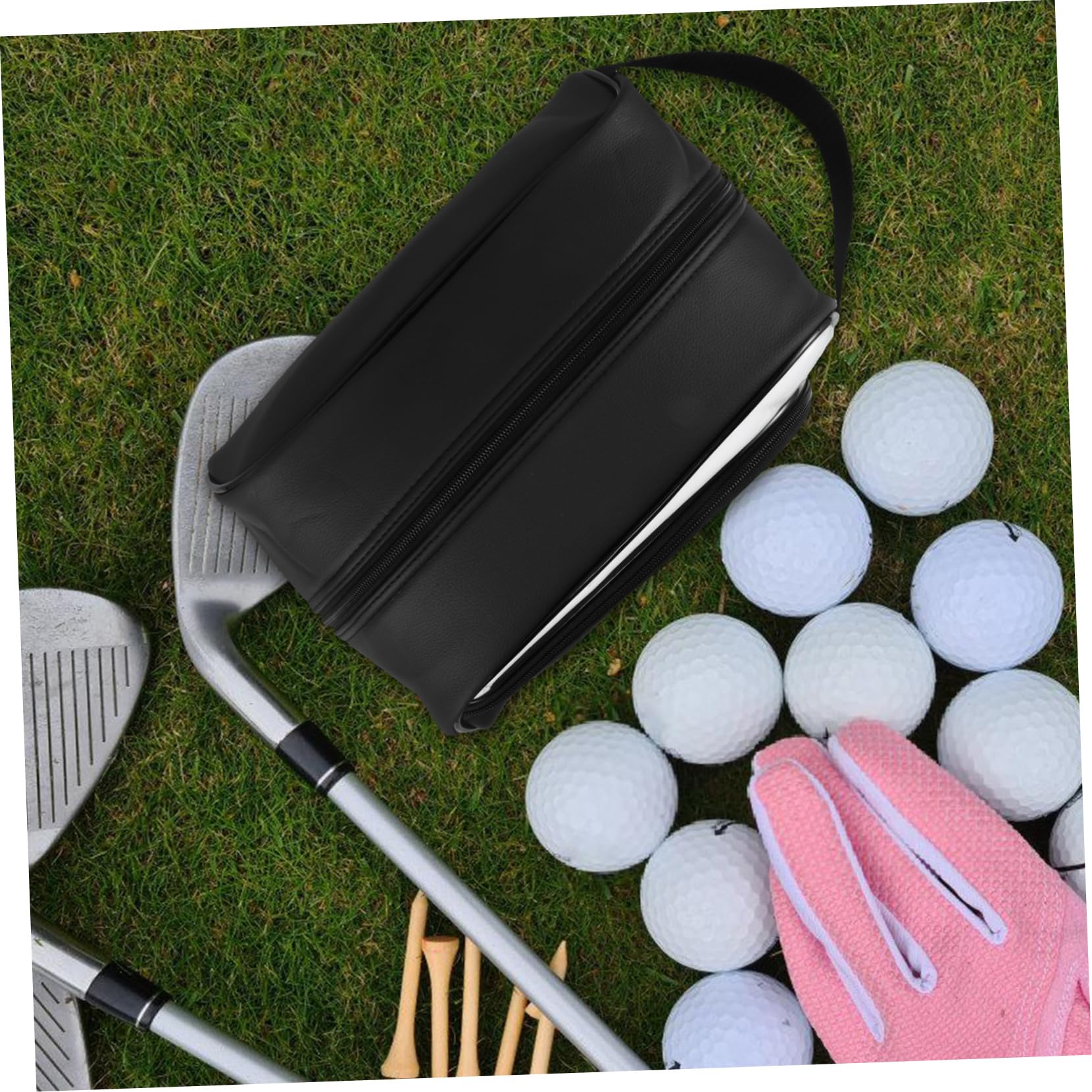 Pu Schuhbeutel für Sneaker und Golfschuhe, Staubdicht, Weiß