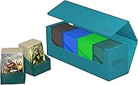 Vista 6 de Ultimate Guard Arkhive 400+, Deck Case for 400 Double-Sleeved TCG Cards, Petrol, Compatible with Boulders, Magnetic Closure & Microfiber Inner Lining