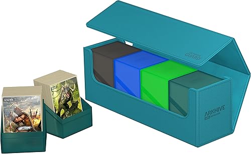 Miniatura 6 de Ultimate Guard Arkhive 400+, funda para 400 tarjetas TCG de doble manga, gasolina, compatible con rocas, cierre magnético y forro interior de