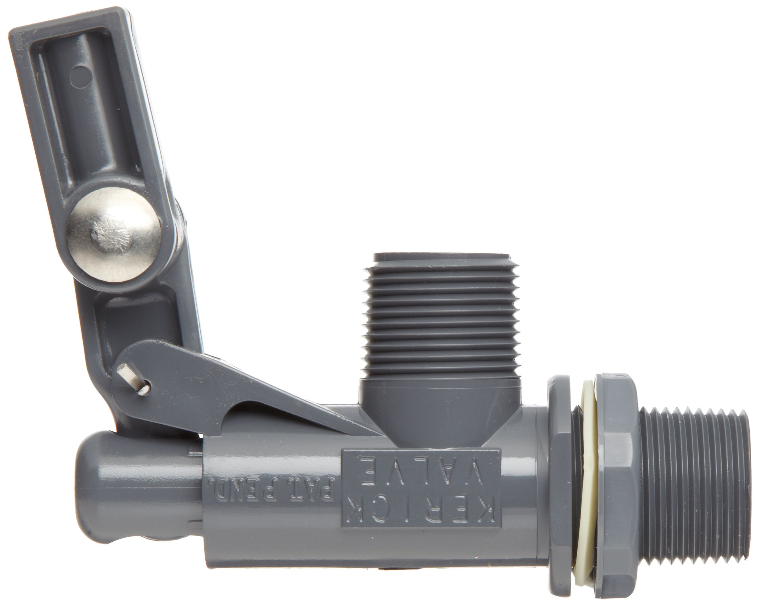 Kerick Valve PT75LS PVC Float Valve, Tank Mount, 16.5 gpm at 60 psi, 3/4