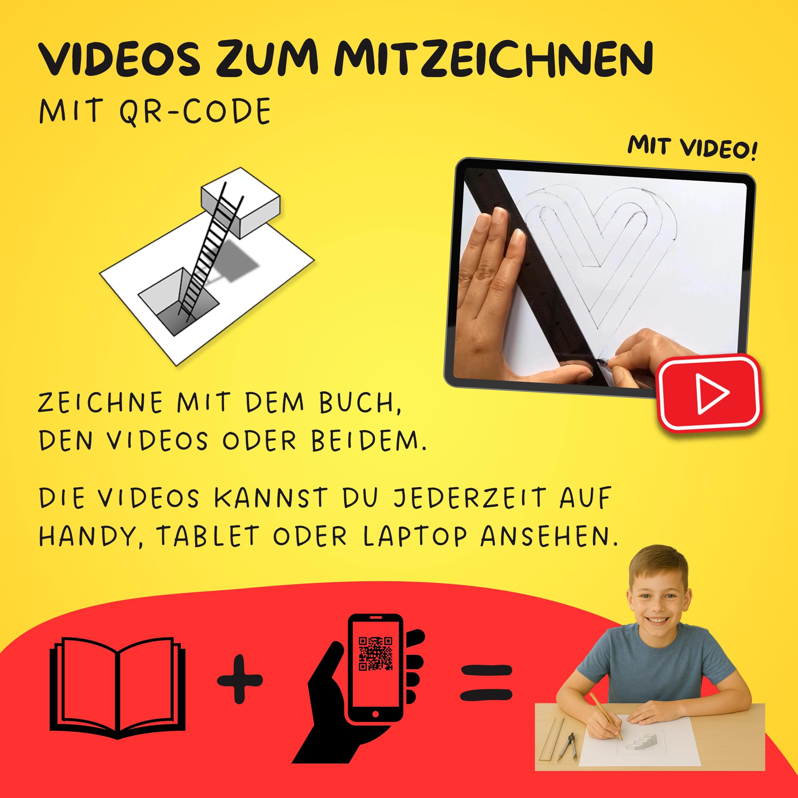 Optische Täuschungen: 3D zeichnen lernen - Step by Step!: Optische Illusionen und Perspektive richtig sehen und realistisch zeichnen lernen in 5 ... für Kinder, Anfänger und Erwachsene