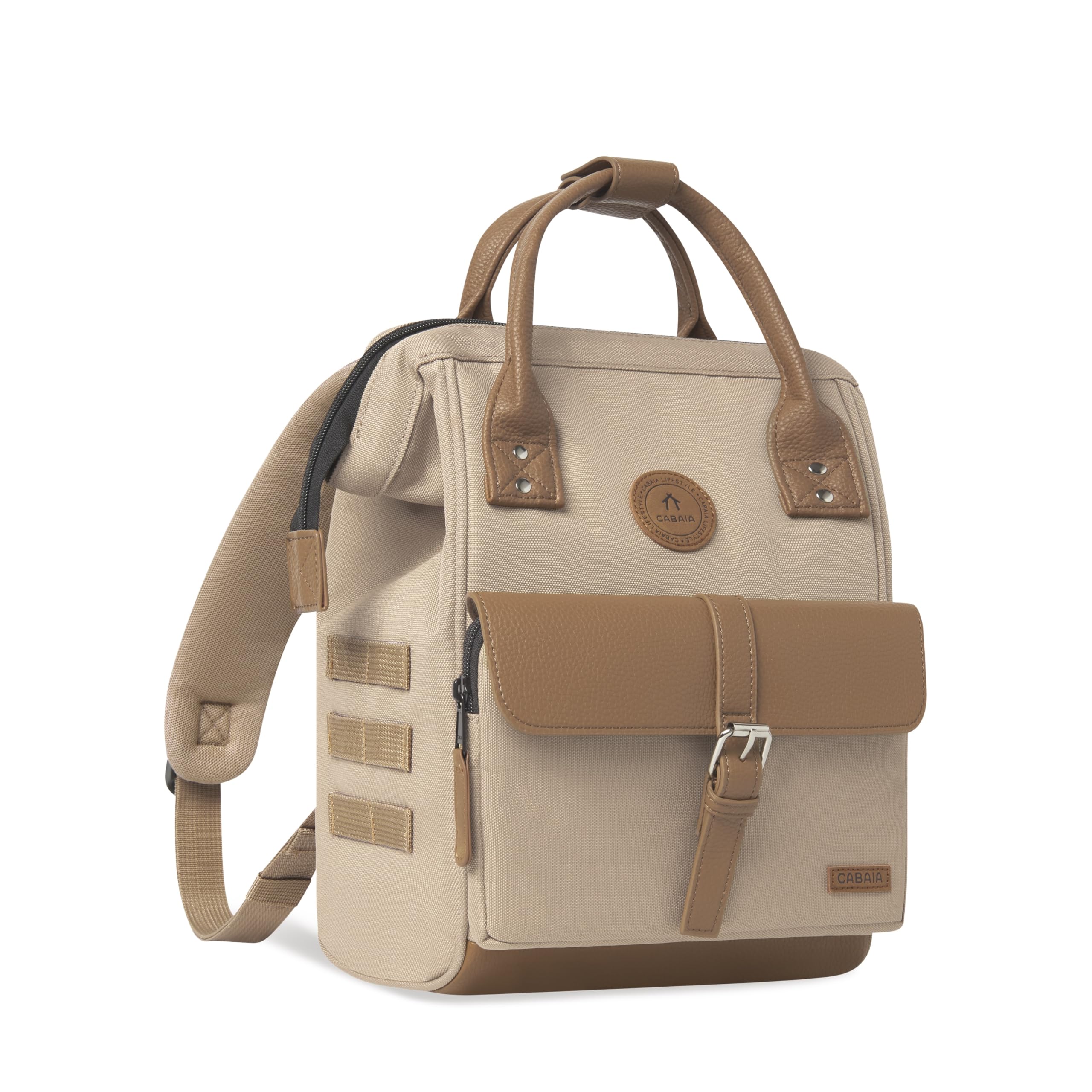 Cabaïa Zaino Donna Adventurer Kuala Lumpur 10L - Laptop 10,5" | Bagaglio a mano · Grande apertura · Tasche MOLLE intercambiabili · Vegan · Durevole