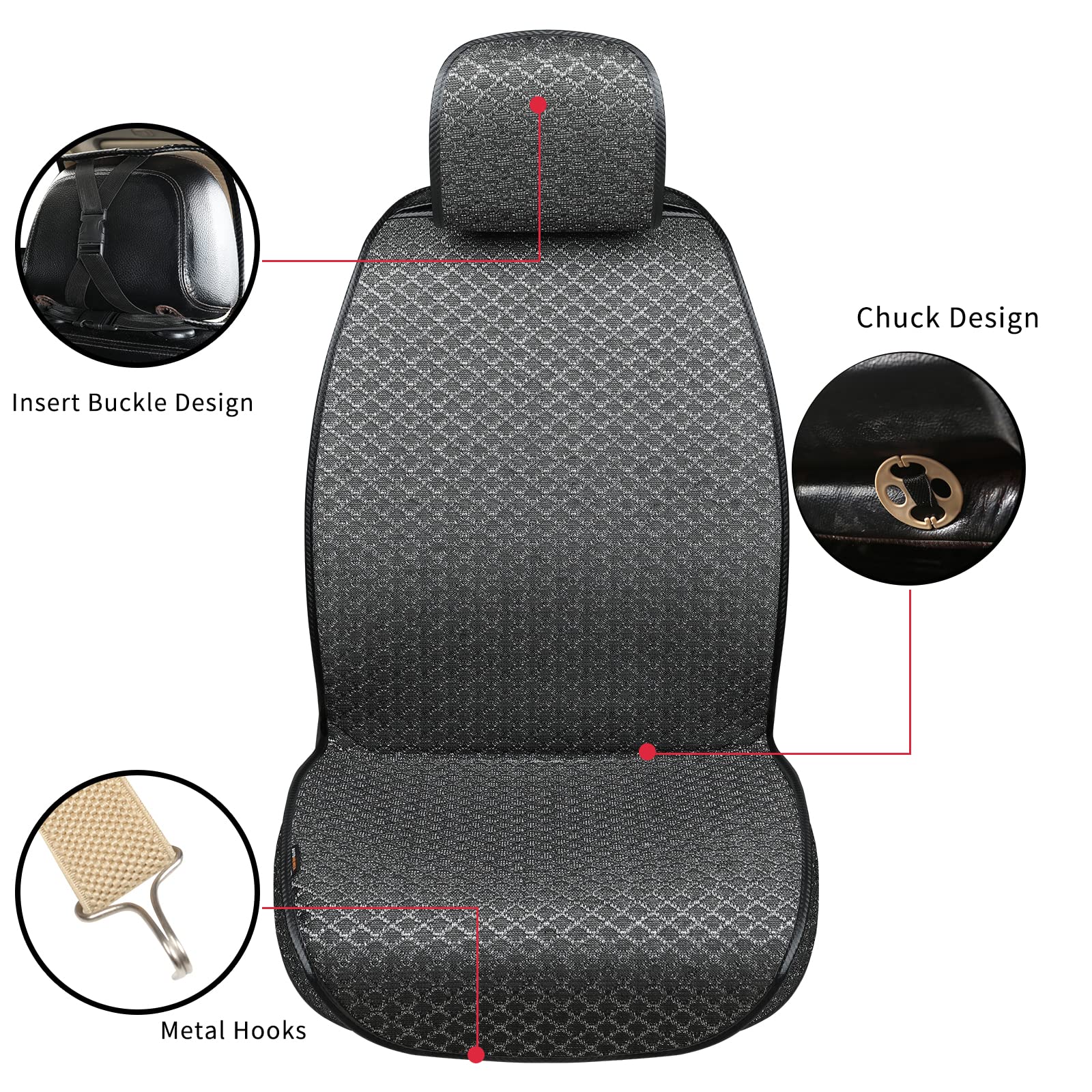 Amazon.co.jp: カーシートカバー フルセット(フロントペア、ブラック