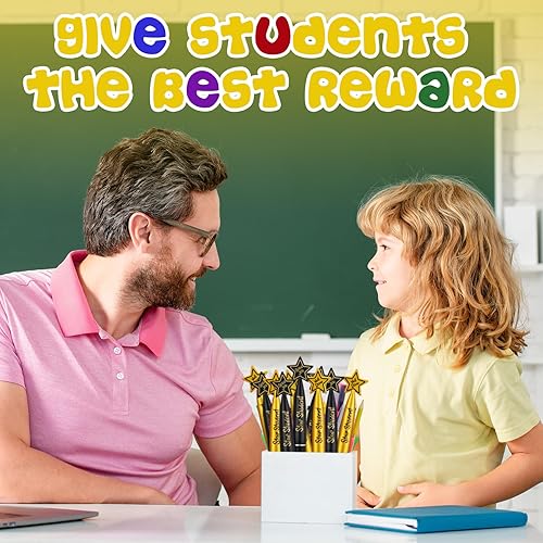Miniatura 5 de Tenceur 64 bolígrafos de estrella para estudiantes, bolígrafos de recompensa, regalos de agradecimiento al profesor, bolígrafos inspiradores negros