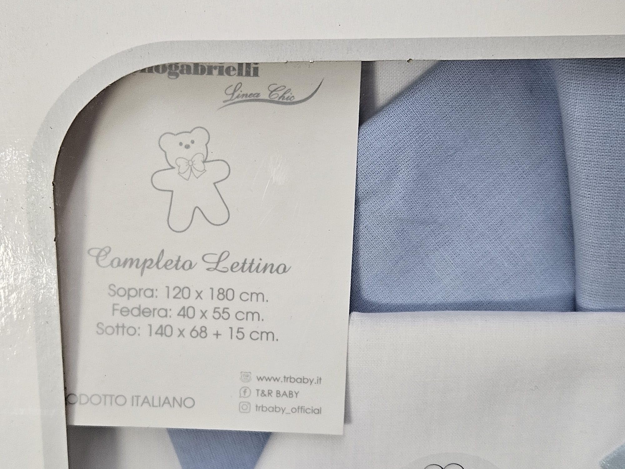 Set Lenzuola Culla Nazareno Gabrielli - 3 Pezzi, 100% Cotone