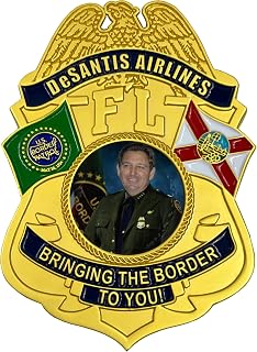 EL9-002A Florida Governor Ron Desantis Airlines Border Patrol Challenge Coin