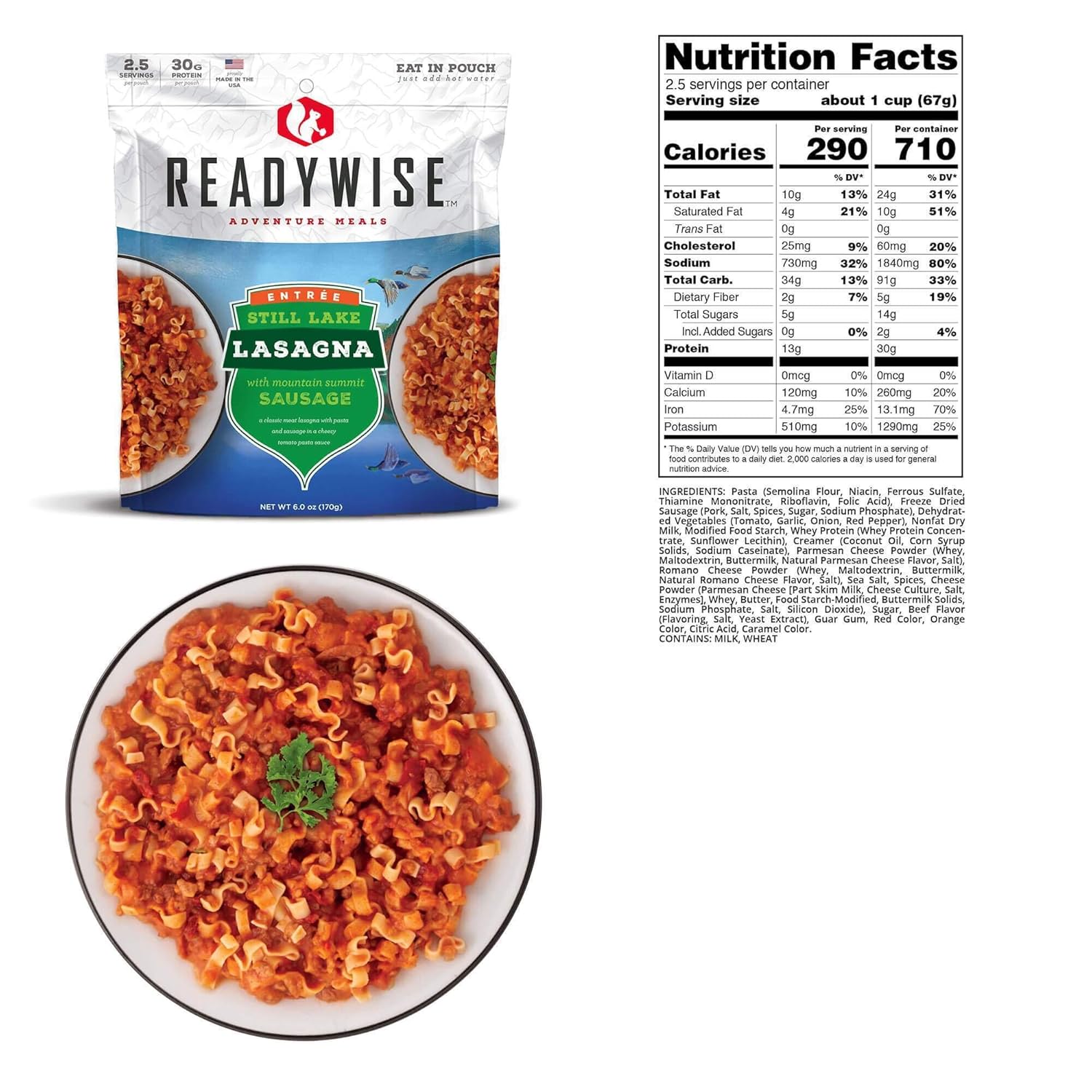 ReadyWise Camping Favorites Cook-in-Pouch Freeze Dried Food Kit - Great for Backpacking and Hiking : Sports & Outdoors