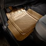 PantsSaver 3D Mats de plancher de voiture tout temps - Liners en caoutchouc imperméables trimmables Protection toute saison pour voiture, camion, SUV, Minivan - Convient Honda, Ford, Toyota, Nissan, Hyundai, Jeep & Plus 4 PC Prêt, Tan