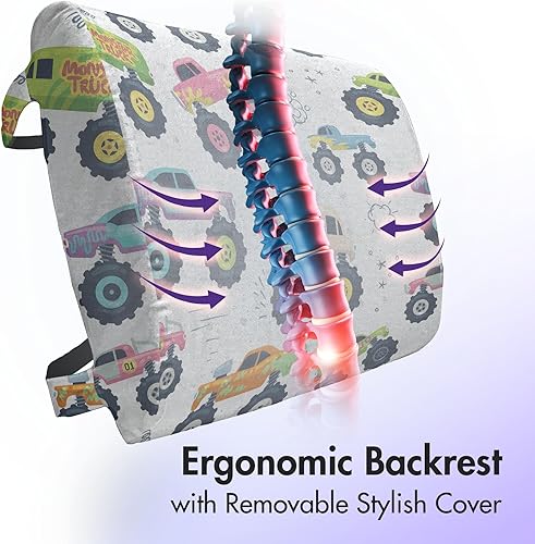 Miniatura 128 de Lunarable Teal Travel Pillow Neck Rest, Aquatic Fauna Theme Hand Drawn Style Various Starfish in Blue Shades, Memory Foam Traveling Accessory for