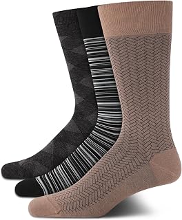 Cole Haan Mens 3 Pack Soft Cotton Breathable Dress Crew Socks | Soft Breathable Combed Yarn With a Stay Up Cuff and Smooth Toe Seam, Polished All Day Comfort for the Office and Formal Wear