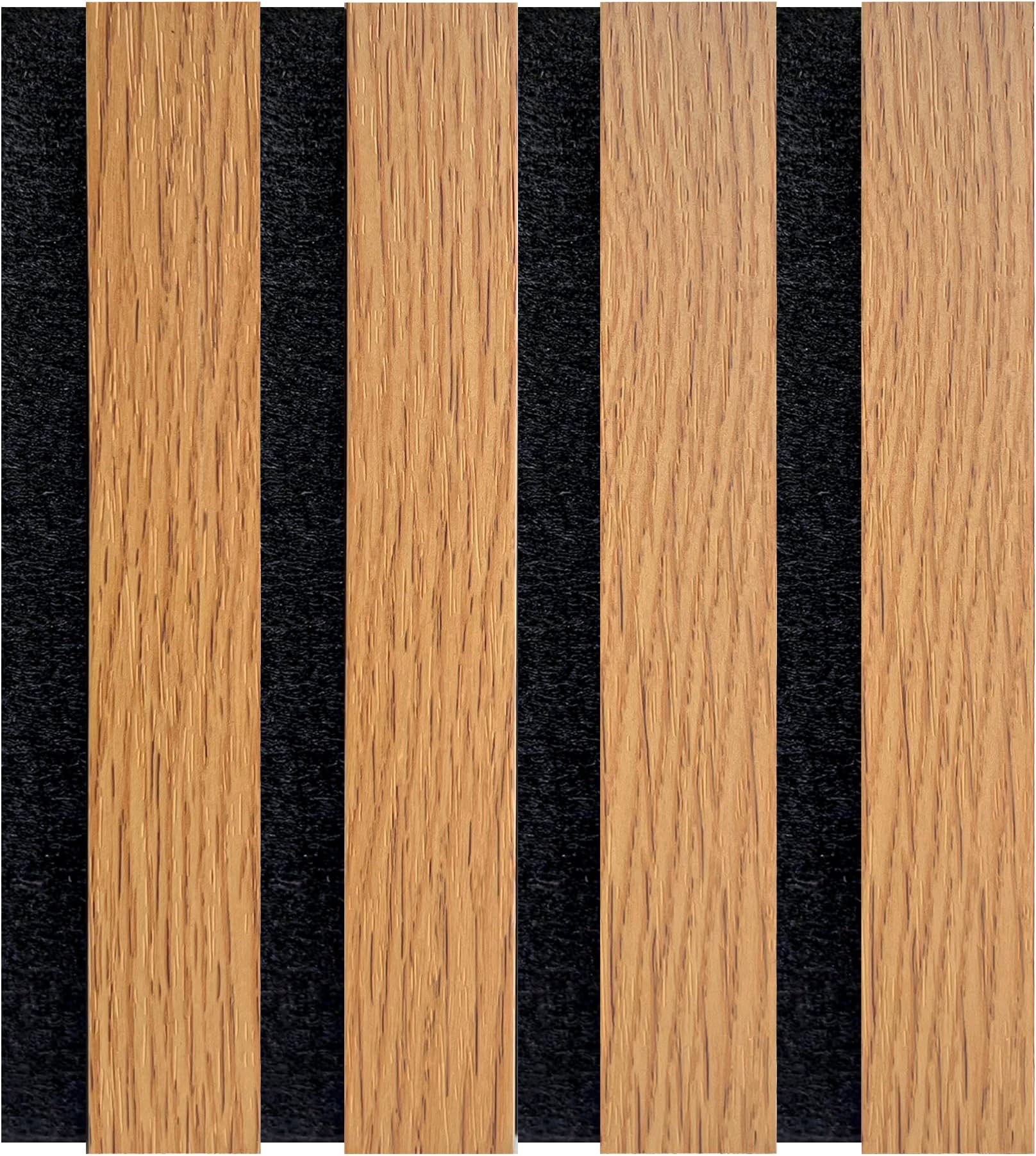 Decoranddecor Acoustic Slat Wood Wall Panels and Ceiling Panelsling Decorative 3D MDF 16cmx24cm - Oak