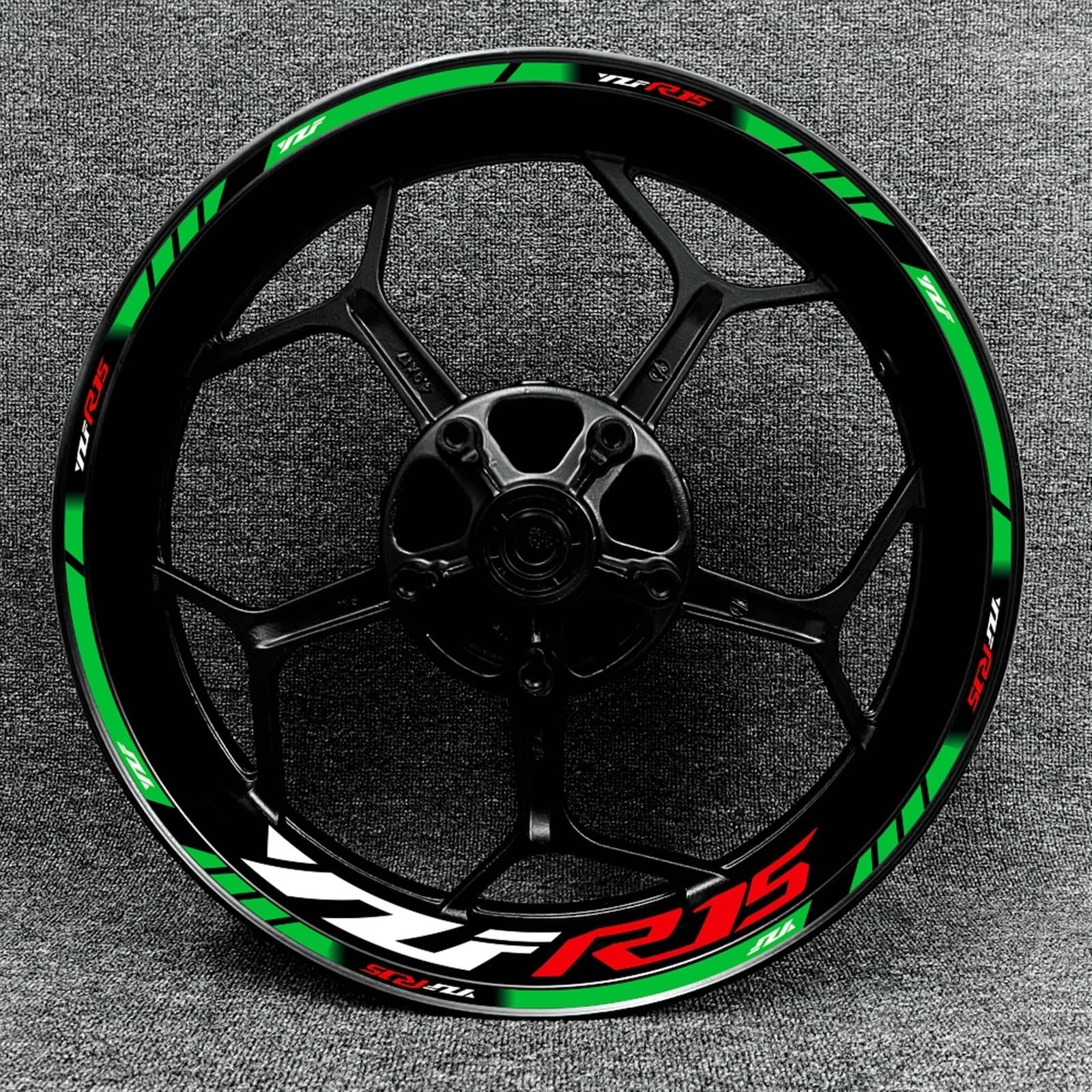 Motorcycle Wheel Rim Decal Decorative Hub Waterproof Reflective Sticker for Yamaha YZF R15 Decorative(Color3)