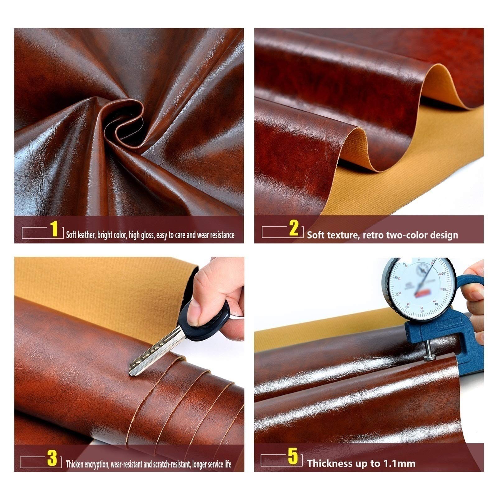 Tessuto in Similpelle Tessuto in Ecopelle Larghezza 138 Cm, Pelle Cerata ad Olio Similpelle Tappezzeria Artigianato Cuciture Fai da Te Divano Borsa Seggiolino Auto ， 14# (Size : 1.38x40m)