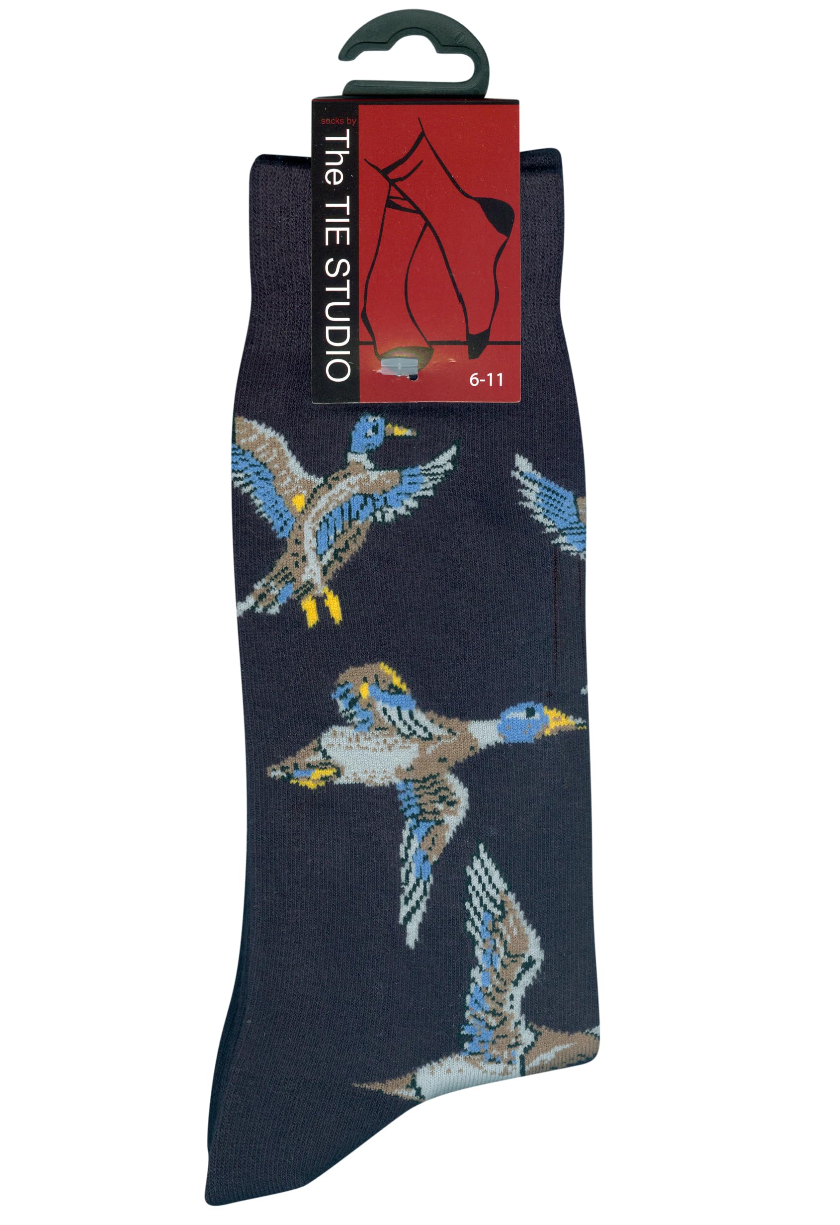 The Tie Studio Flying Mallard Socks – Cotton Rich Men’s Novelty Socks UK Size 6-11