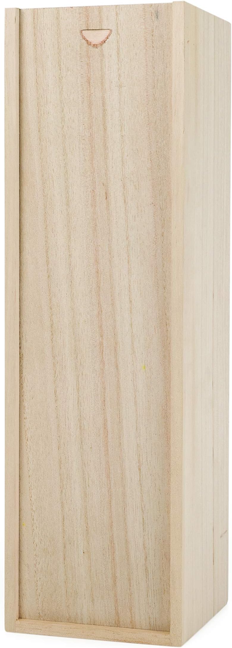 Twine Single Wooden Wine Gift Box with Sliding Lid, Champagne Gift Box, Perfect for Housewarming, Weddings, and Special Celebrations, Holds 1 Bottle, Wine Accessories, Paulownia Wood Storage Boxes