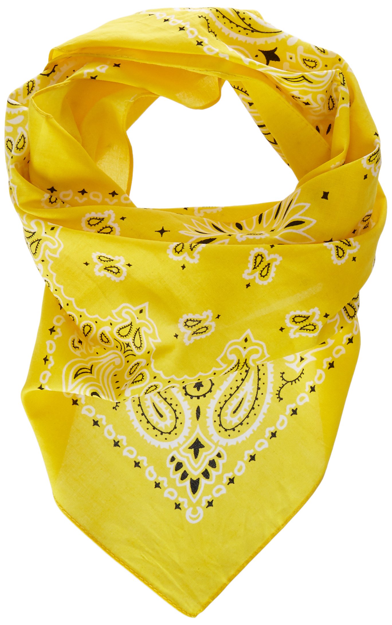 Carolina Fox Outdoor 83-32 22" X 22" Bandanna - Lemon Paisley