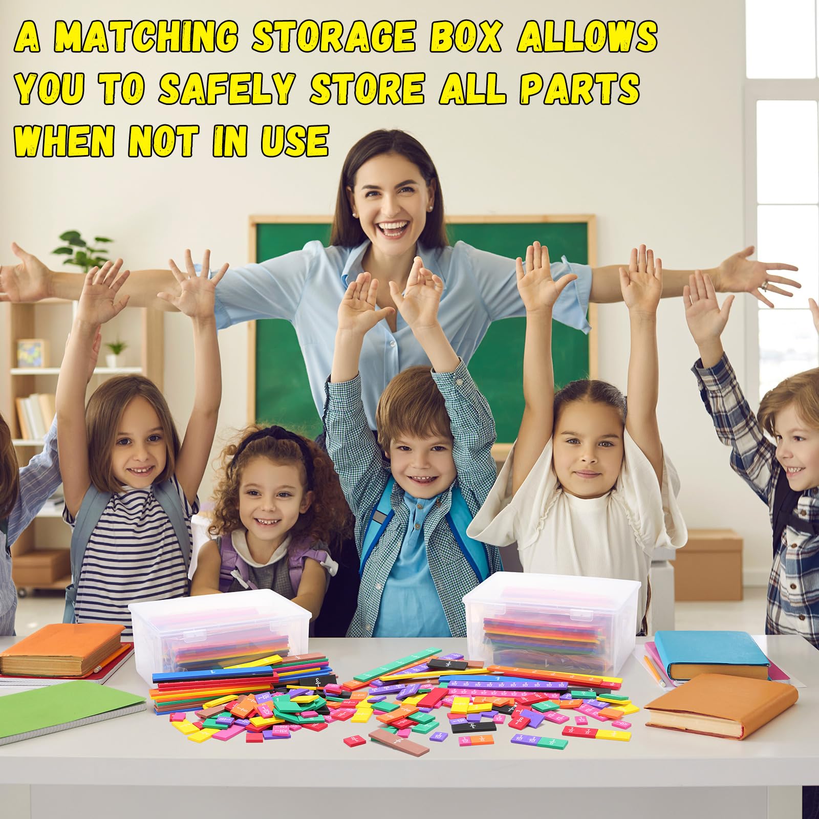 Sayglossy 15 Sets Bruchsteine, Bruch-Manipulative für Vorschule, Grundschule, pädagogisches Mathematik-Lernen, Manipulative für Lehrer, Großpackung mit Aufbewahrungsbox