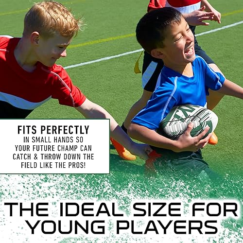 Vista 169 de Franklin Sports - Balones de fútbol americano juveniles de todos los equipos de la NFL, juego de balón infantil pequeño de 8.5 pulgadas + inflador