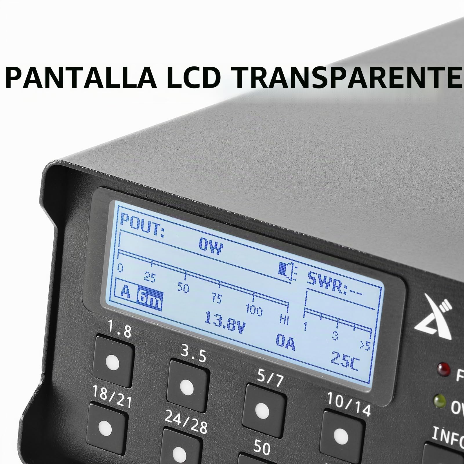 Xiegu GPA100 100W HF/6 m Amplificador lineal de estado sólido, para radios QRP, control de banda inalámbrico Bluetooth para IC-705 y 7 HF bandas con conmutación automática/manual para G90/X6100/X6200