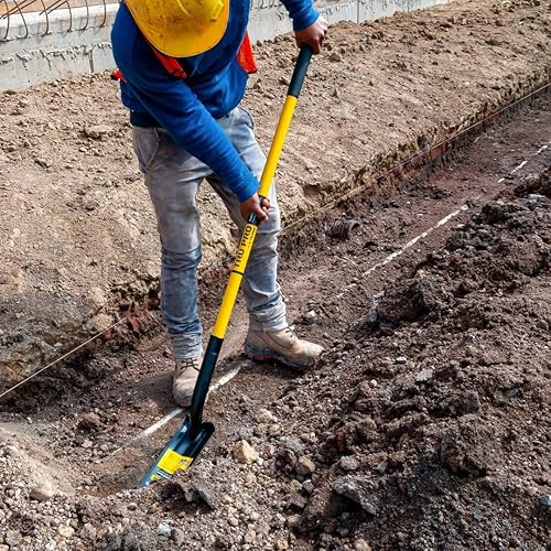 Miniatura 6 de Truper 33436 California - Pala de zanja - Hoja de 4 pulgadas con mango de fibra de vidrio de 46 pulgadas con agarre antideslizante, hoja de calibre