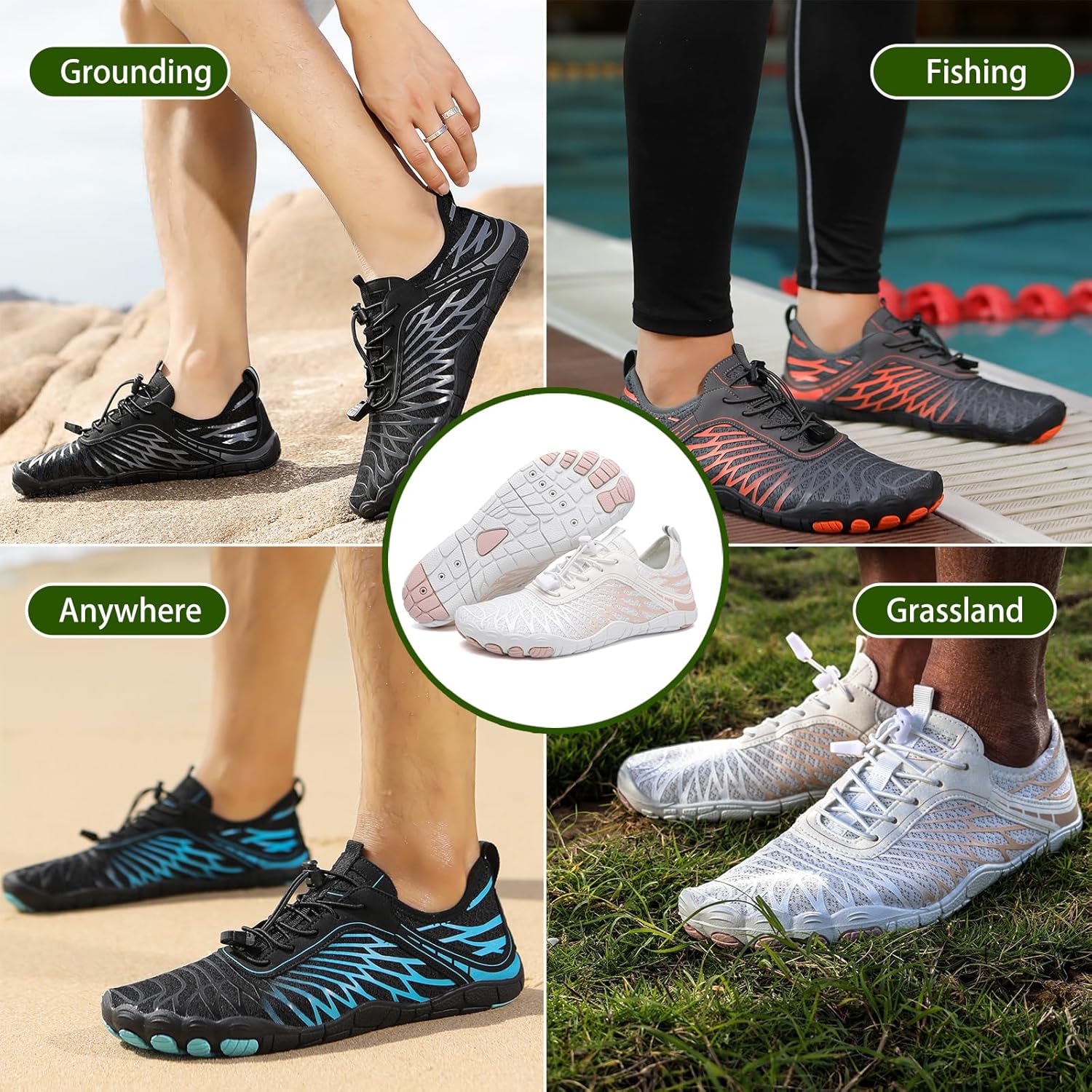 Grounding Shoes for Women with Copper,Barefoot Shoes Womens Grounded Footwear Earthing Grounding Shoe Men,Wide Toe Box Comfortable Breathable for Walking Outdoor Activities - Image 6