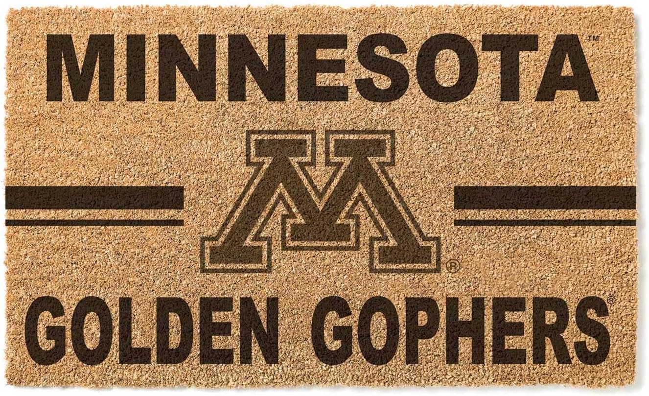 KH Sports Fan Minnesota Golden Gophers Team Logo Coir Doormat, 18x30 Inches, Golden Gophers Outdoor Rug; Display Your Team Spirit with This Unique Minnesota Golden Gophers Doormat