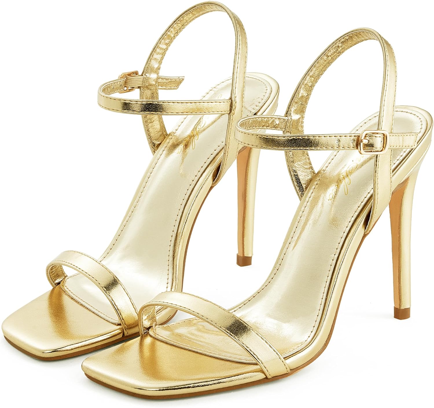 GENSHUO Womens Square Toe Strappy Stiletto Heels,4 Nigeria Ubuy