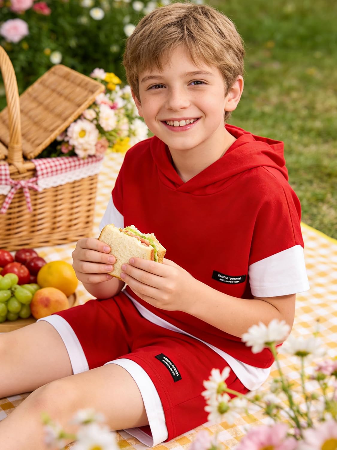 Toddler Boys Summer Clothes Short Sleeve Top and Casual Shorts 2-Piece Kids Comfy Outfits Boys Sets Size 6-12 Years - Image 4