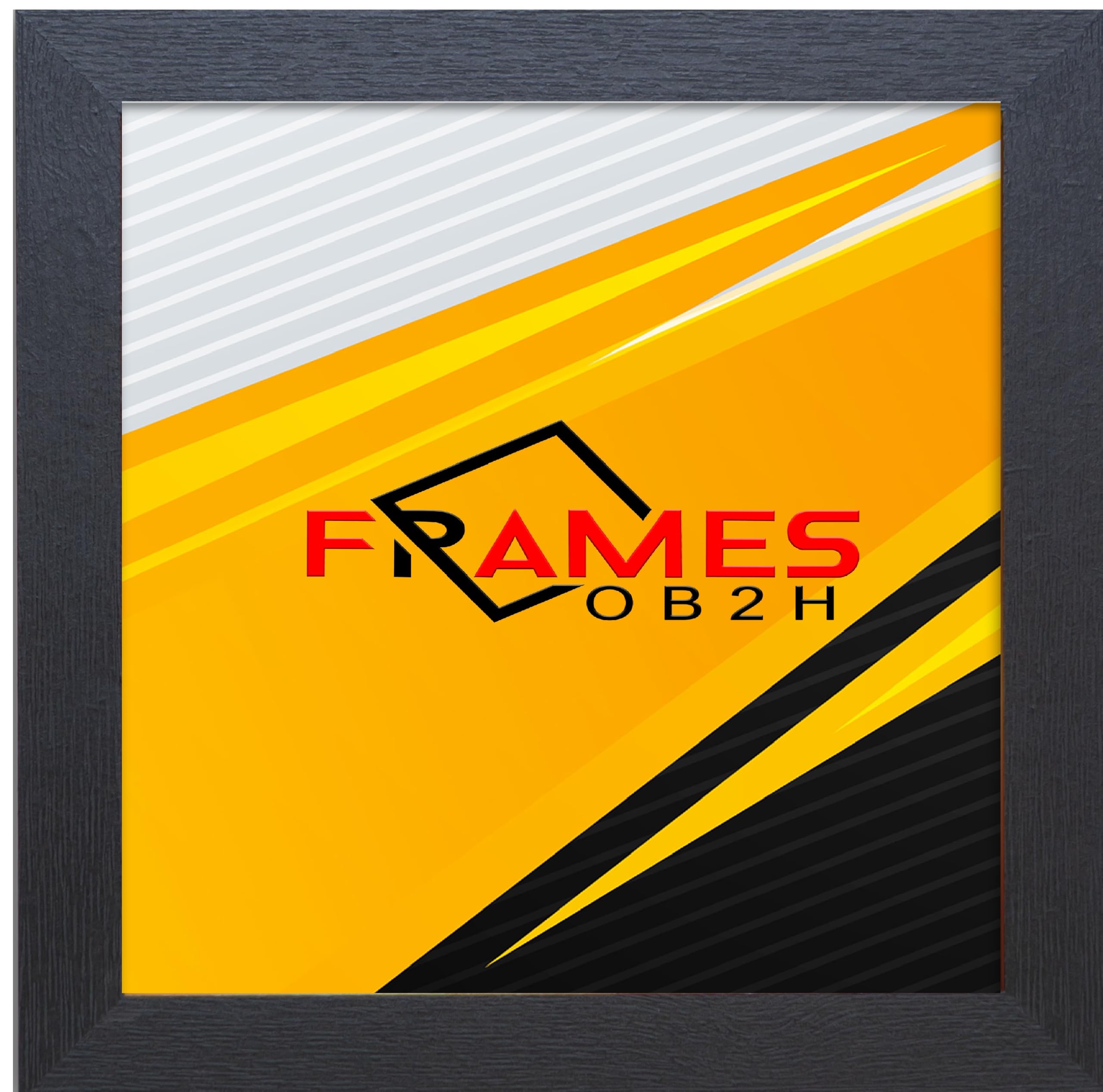 Ob2h Black Oak/White/, Square Picture Frame (Modern, 4X4 Inch)