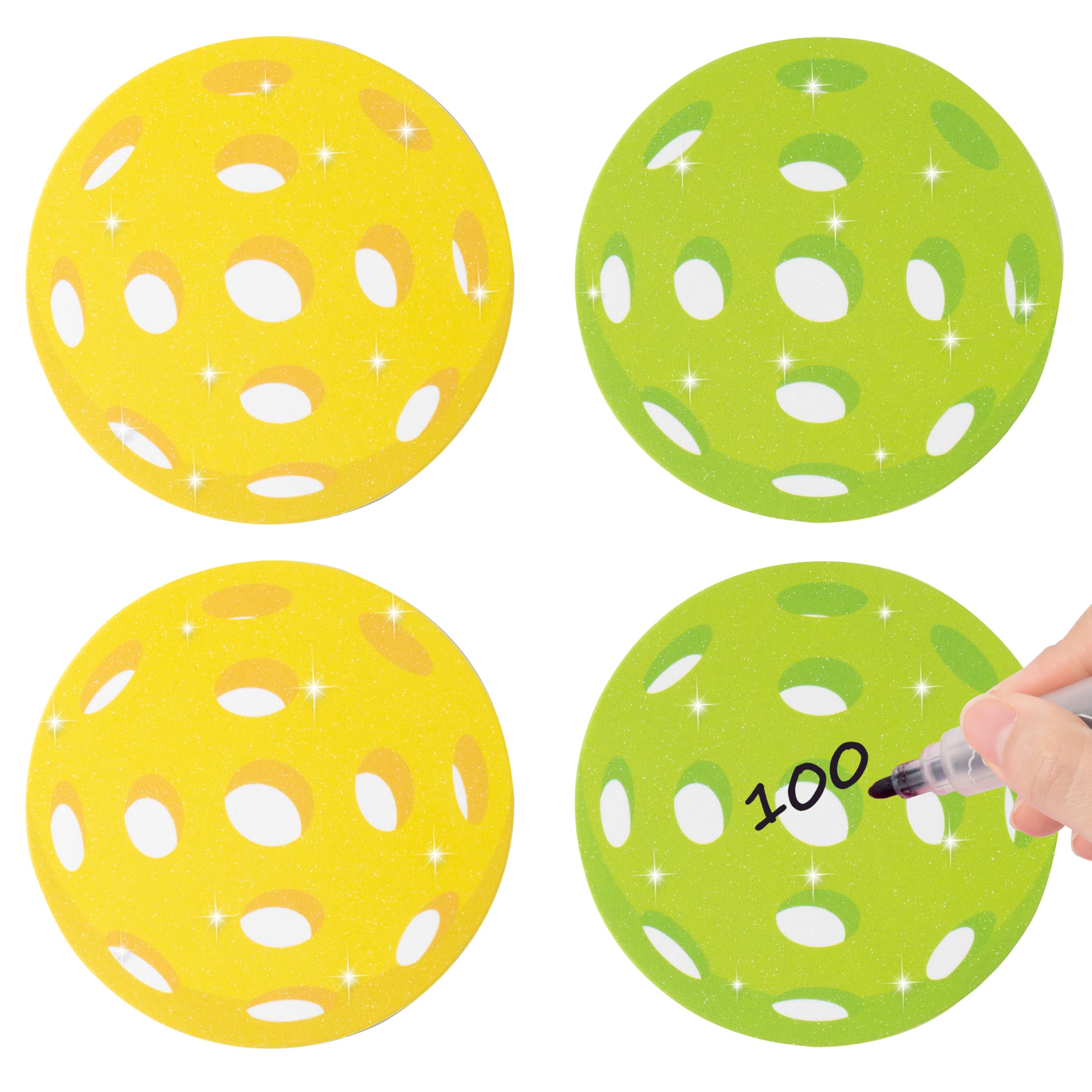 Glitter Pickleball Cutouts for Birthday Sport Party Bulletin Board Decor