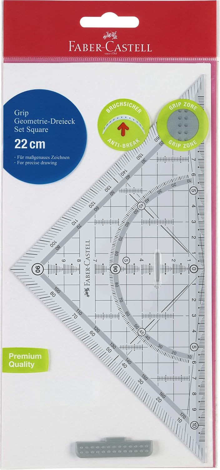 Faber-Castell Grip 171010 Geometry Triangle with Grip 22 CM