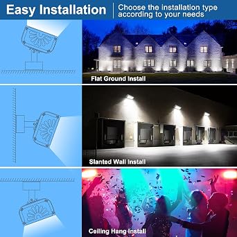 144W LED Wall Washer Light with RF Control, 14400LM RGBW Color Changing LED Flood Lights AC230V 6000K Spotlight Bar for Indoor Outdoor Lighting, Casinos, Weddings, Parties, Wall, Landscape [Energy Class E]