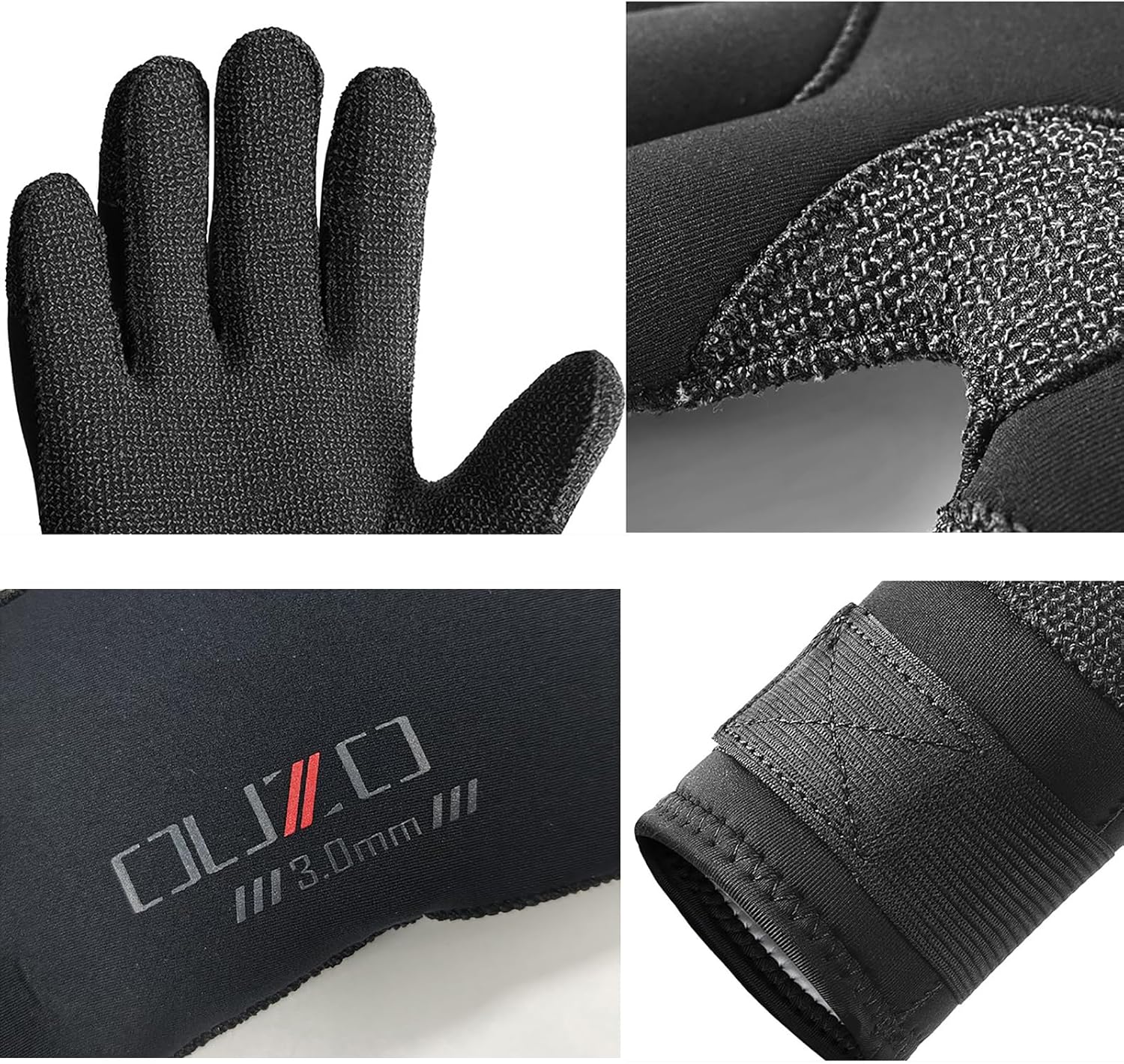 WYYHAA 3/5MM Diving Gloves, Adjustable Keep Warm Neoprene Wetsuit Gloves for Underwater Hunting Non-Slip Spearfishing Surfing Kayaking