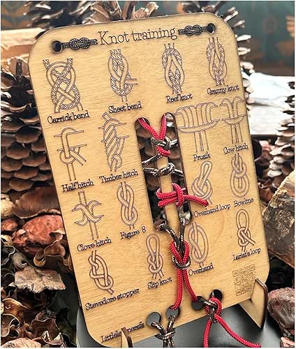 Learn Knot Training Board with Rope Learning Knot Tying Kit