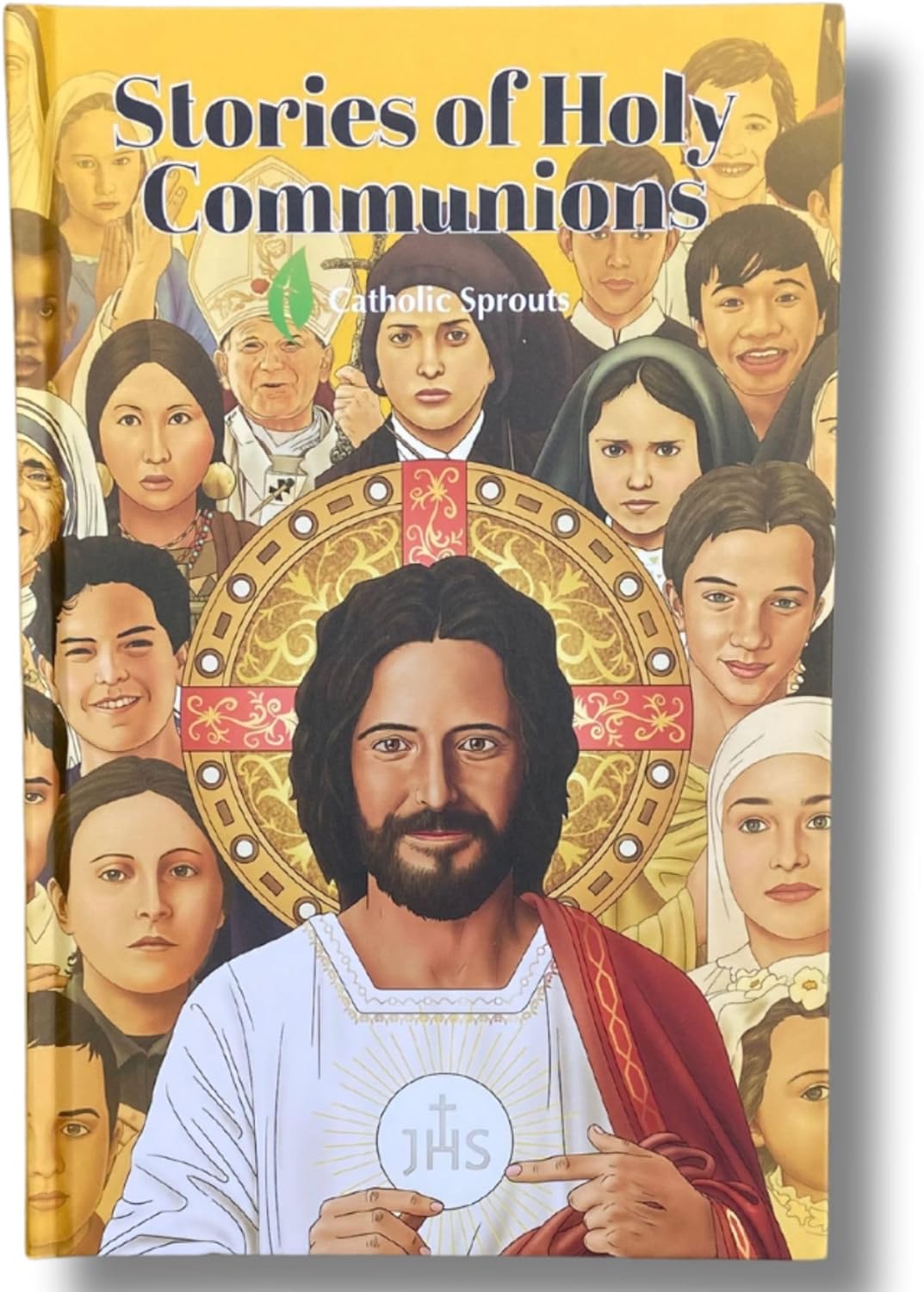 Catholic Sprouts - Stories of Holy Communion - First Holy Communion Gift - Beautiful Hardcover Book & Planner with Stories of Catholic Saints - Holy Eucharist